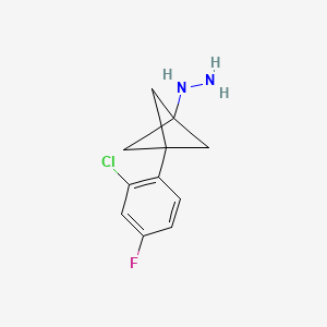 [3-(2-Chloro-4-fluorophenyl)-1-bicyclo[1.1.1]pentanyl]hydrazine