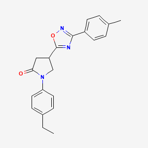 1-(4-Ethylphenyl)-4-[3-(4-methylphenyl)-1,2,4-oxadiazol-5-yl]-2-pyrrolidinone