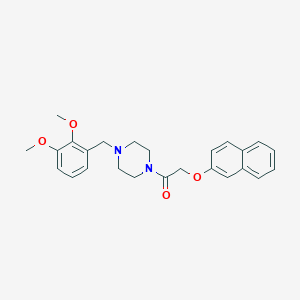 molecular formula C25H28N2O4 B247480 1-(2,3-Dimethoxybenzyl)-4-[(2-naphthyloxy)acetyl]piperazine 