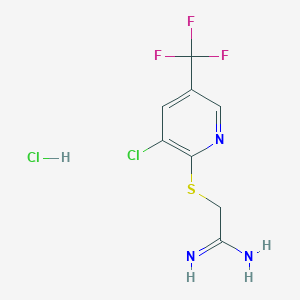 2-{[3-Chloro-5-(trifluoromethyl)pyridin-2-yl]sulfanyl}ethanimidamide hydrochloride