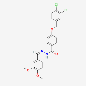 4-[(3,4-dichlorophenyl)methoxy]-N-[(Z)-(3,4-dimethoxyphenyl)methylideneamino]benzamide