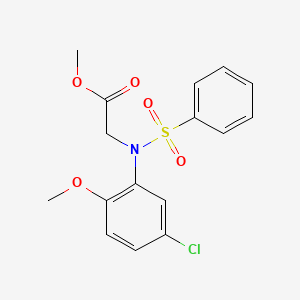 Methyl N-(5-chloro-2-methoxyphenyl)-N-(phenylsulfonyl)glycinate