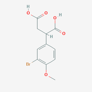 molecular formula C11H11BrO5 B2474813 2-(3-Bromo-4-methoxyphenyl)succinic acid CAS No. 327098-82-8