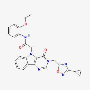 molecular formula C26H24N6O4 B2474814 6-chloro-4-[(5-ethyl-1,2,4-oxadiazol-3-yl)methyl]-N-(4-methylcyclohexyl)-3-oxo-3,4-dihydro-2H-1,4-benzoxazine-7-sulfonamide CAS No. 1112024-97-1