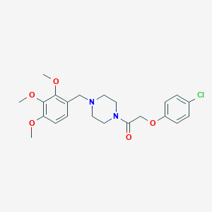 molecular formula C22H27ClN2O5 B247482 1-[(4-Chlorophenoxy)acetyl]-4-(2,3,4-trimethoxybenzyl)piperazine 