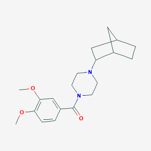 molecular formula C20H28N2O3 B247483 1-Bicyclo[2.2.1]hept-2-yl-4-(3,4-dimethoxybenzoyl)piperazine 