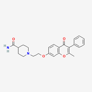 molecular formula C24H26N2O4 B2474842 1-(2-((2-methyl-4-oxo-3-phenyl-4H-chromen-7-yl)oxy)ethyl)piperidine-4-carboxamide CAS No. 904009-89-8
