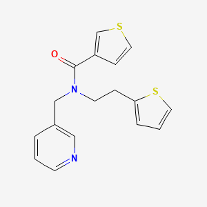 N-(pyridin-3-ylmethyl)-N-(2-(thiophen-2-yl)ethyl)thiophene-3-carboxamide
