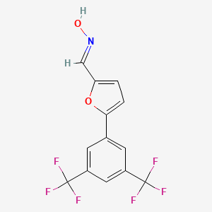 molecular formula C13H7F6NO2 B2474848 5-[3,5-三(三氟甲基)苯基]-2-糠醛肟 CAS No. 75409-78-8