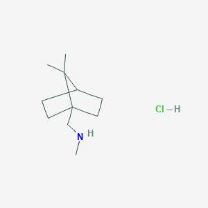 molecular formula C11H22ClN B2474870 1-(7,7-二甲基-1-双环[2.2.1]庚基)-N-甲基甲胺；盐酸盐 CAS No. 54190-11-3