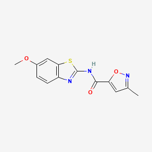 molecular formula C13H11N3O3S B2474878 N-(6-甲氧基苯并[d]噻唑-2-基)-3-甲基异恶唑-5-甲酰胺 CAS No. 930473-38-4