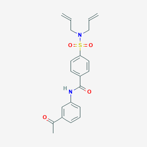 molecular formula C21H22N2O4S B2474879 N-(3-acetylphenyl)-4-(N,N-diallylsulfamoyl)benzamide CAS No. 476626-48-9