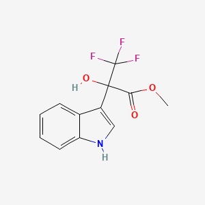 molecular formula C12H10F3NO3 B2474881 Methyl 3,3,3-trifluoro-2-hydroxy-2-(1H-indol-3-yl)propanoate CAS No. 114125-58-5