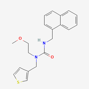 molecular formula C20H22N2O2S B2474882 1-(2-甲氧基乙基)-3-(萘-1-基甲基)-1-(噻吩-3-基甲基)脲 CAS No. 1219844-91-3