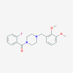 molecular formula C20H23FN2O3 B247489 1-(2,3-Dimethoxybenzyl)-4-(2-fluorobenzoyl)piperazine 
