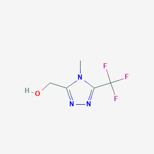 molecular formula C5H6F3N3O B2474892 [4-Methyl-5-(trifluoromethyl)-4H-1,2,4-triazol-3-yl]methanol CAS No. 1549675-25-3