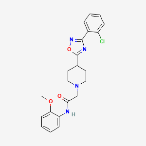molecular formula C22H23ClN4O3 B2474893 4-[2-(2-Fluorophenoxy)ethyl]-1-(4-methoxybenzoyl)piperidine CAS No. 1251568-05-4