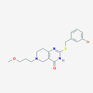 molecular formula C18H22BrN3O2S B2474908 2-((3-bromobenzyl)thio)-6-(3-methoxypropyl)-5,6,7,8-tetrahydropyrido[4,3-d]pyrimidin-4(3H)-one CAS No. 1112430-62-2