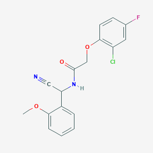 molecular formula C17H14ClFN2O3 B2474911 2-(2-氯-4-氟苯氧基)-N-[氰基(2-甲氧苯基)甲基]乙酰胺 CAS No. 1281147-03-2