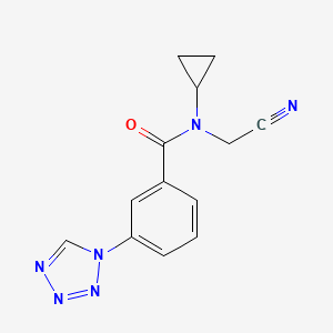 molecular formula C13H12N6O B2474913 N-(cyanomethyl)-N-cyclopropyl-3-(1H-1,2,3,4-tetrazol-1-yl)benzamide CAS No. 1311860-54-4