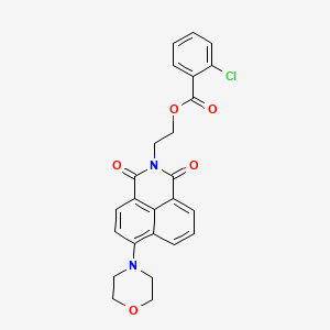 molecular formula C25H21ClN2O5 B2474918 2-(6-Morpholin-4-yl-1,3-dioxobenzo[de]isoquinolin-2-yl)ethyl 2-chlorobenzoate CAS No. 361159-10-6