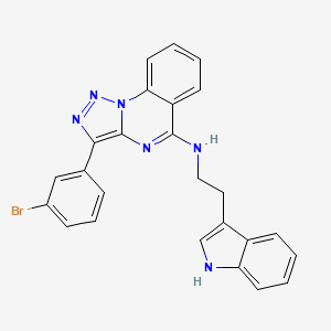 molecular formula C25H19BrN6 B2474923 3-(3-bromophenyl)-N-[2-(1H-indol-3-yl)ethyl][1,2,3]triazolo[1,5-a]quinazolin-5-amine CAS No. 887864-61-1