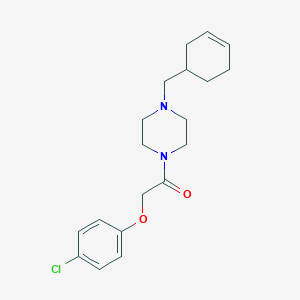 molecular formula C19H25ClN2O2 B247494 2-(4-Chlorophenoxy)-1-[4-(cyclohex-3-en-1-ylmethyl)piperazin-1-yl]ethanone 