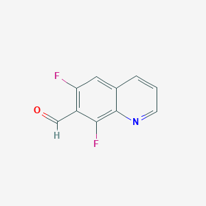molecular formula C10H5F2NO B2474955 6,8-二氟喹啉-7-甲醛 CAS No. 2303565-53-7