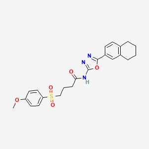 4-((4-methoxyphenyl)sulfonyl)-N-(5-(5,6,7,8-tetrahydronaphthalen-2-yl)-1,3,4-oxadiazol-2-yl)butanamide