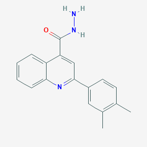 molecular formula C18H17N3O B2474975 2-(3,4-Dimethylphenyl)quinoline-4-carbohydrazide CAS No. 524928-40-3