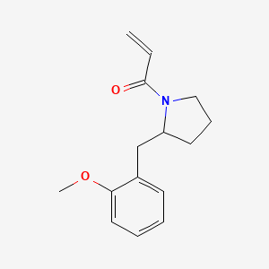 molecular formula C15H19NO2 B2474979 1-[2-[(2-Methoxyphenyl)methyl]pyrrolidin-1-yl]prop-2-en-1-one CAS No. 2188360-15-6
