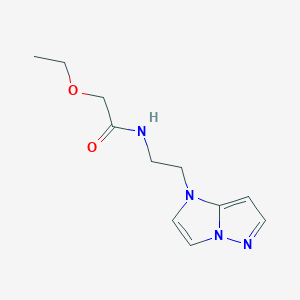 molecular formula C11H16N4O2 B2474980 N-(2-(1H-咪唑并[1,2-b]吡唑-1-基)乙基)-2-乙氧基乙酰胺 CAS No. 1788532-56-8