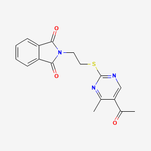 2-{2-[(5-acetyl-4-methyl-2-pyrimidinyl)sulfanyl]ethyl}-1H-isoindole-1,3(2H)-dione