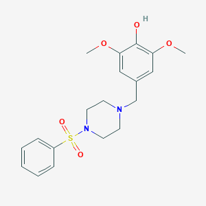 4-(4-Benzenesulfonyl-piperazin-1-ylmethyl)-2,6-dimethoxy-phenol