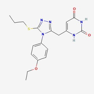 6-((4-(4-ethoxyphenyl)-5-(propylthio)-4H-1,2,4-triazol-3-yl)methyl)pyrimidine-2,4(1H,3H)-dione