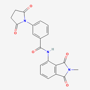 molecular formula C20H15N3O5 B2475012 3-(2,5-二氧代吡咯烷-1-基)-N-(2-甲基-1,3-二氧代异吲哚-4-基)苯甲酰胺 CAS No. 683232-43-1