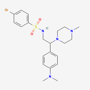 molecular formula C21H29BrN4O2S B2475020 4-bromo-N-(2-(4-(dimethylamino)phenyl)-2-(4-methylpiperazin-1-yl)ethyl)benzenesulfonamide CAS No. 932501-94-5