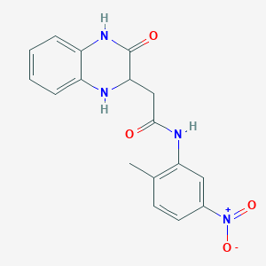 N-(2-methyl-5-nitrophenyl)-2-(3-oxo-1,2,3,4-tetrahydroquinoxalin-2-yl)acetamide