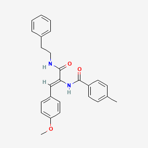 (Z)-N-(1-(4-methoxyphenyl)-3-oxo-3-(phenethylamino)prop-1-en-2-yl)-4-methylbenzamide