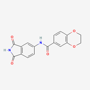 molecular formula C17H12N2O5 B2475049 N-(1,3-dioxoisoindol-5-yl)-2,3-dihydro-1,4-benzodioxine-6-carboxamide CAS No. 683235-79-2