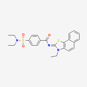 molecular formula C24H25N3O3S2 B2475050 4-(diethylsulfamoyl)-N-(3-ethylbenzo[g][1,3]benzothiazol-2-ylidene)benzamide CAS No. 850911-44-3