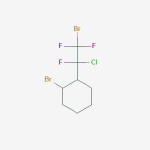 molecular formula C8H10Br2ClF3 B2475053 1-Bromo-2-(2-bromo-1-chlorotrifluoroethyl)cyclohexane CAS No. 232602-77-6