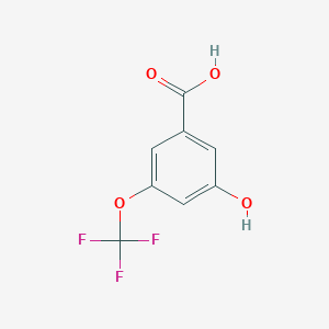 molecular formula C8H5F3O4 B2475064 3-Hydroxy-5-(trifluoromethoxy)benzoic acid CAS No. 1163141-52-3