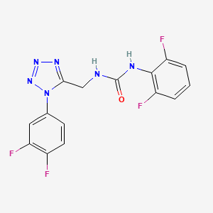 molecular formula C15H10F4N6O B2475067 1-(2,6-difluorophenyl)-3-((1-(3,4-difluorophenyl)-1H-tetrazol-5-yl)methyl)urea CAS No. 942000-91-1