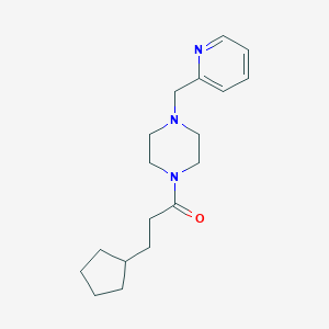 3-Cyclopentyl-1-[4-(pyridin-2-ylmethyl)piperazin-1-yl]propan-1-one
