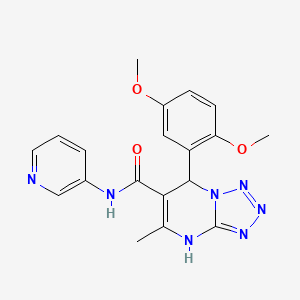 molecular formula C19H19N7O3 B2475074 7-(2,5-dimethoxyphenyl)-5-methyl-N-(pyridin-3-yl)-4,7-dihydrotetrazolo[1,5-a]pyrimidine-6-carboxamide CAS No. 452089-11-1