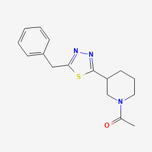 molecular formula C16H19N3OS B2475075 1-(3-(5-Benzyl-1,3,4-thiadiazol-2-yl)piperidin-1-yl)ethanone CAS No. 1203012-19-4