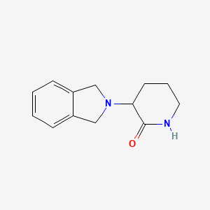 molecular formula C13H16N2O B2475079 3-(2,3-dihydro-1H-isoindol-2-yl)piperidin-2-one CAS No. 2097865-90-0