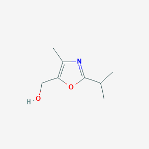 molecular formula C8H13NO2 B2475090 [4-Methyl-2-(propan-2-yl)-1,3-oxazol-5-yl]methanol CAS No. 1803608-75-4