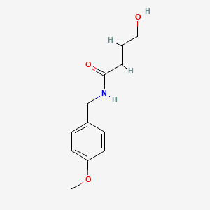 molecular formula C12H15NO3 B2475094 4-羟基-N-(4-甲氧基苄基)丁-2-烯酰胺 CAS No. 1864760-23-5